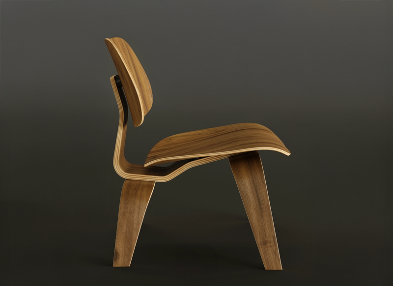 Modelado 3D silla Plywood de Eames